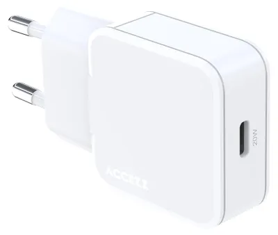 Productafbeelding van Accezz Ultra Slim GaN Oplader - USB-C - 20W - Wit