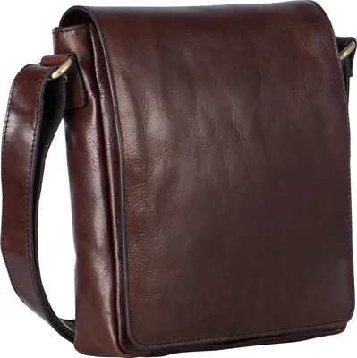 Produktbild von LEONHARD HEYDEN Leder Umhängetasche Tablettasche mit Laptopfach Cambridge Messenger Bag Redbrown braun