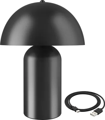Produktbild von tectake® Akku-Tischlampe Kade Retro-Pilzdesign im 70er-Jahre-Stil, indirektes Licht 25 x 34 cm