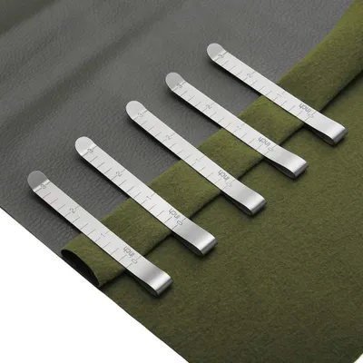 Produktbild von Nähklammer Nähclips Stoffklammern - 20 Stück - Edelstahl - 11,45 x 1,3 x 0,58 cm - Zum Säumen und Quilten