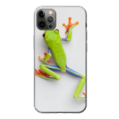 Produktbild von MuchoWow® Handyhülle Schutzhülle Hülle für iPhone 12 Pro Max Frosch - Tiere - Grün Silikon Softcase Handy Hülle - Hartschale