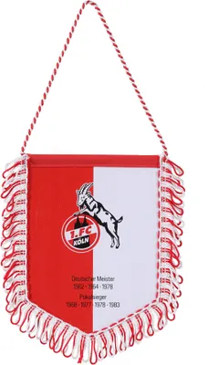 Produktbild von 1. FC Köln Autobanner mit Logo, beidseitig bedruckt, ca. 12 x 15 cm, mit Saugnapf