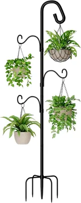 Immagine prodotto di Gancio in metallo per giardinaggio, 160 cm, robusto, ideale per lanterne, piante, casette per uccelli e uso in giardino