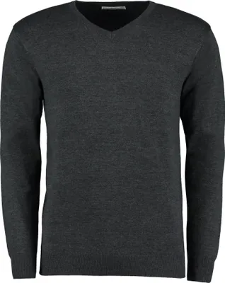 Image de Kustom Kit - "Arundel" Pull col V pour homme manches longues RW9778 (XXS) (Graphite)