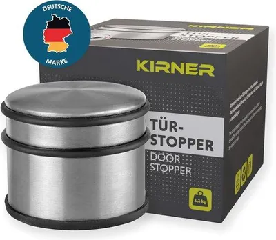 Produktbild von Famanu Türstopper Edelstahl - Elegantes und modernes Design - 1,1 kg schwere Boden-Türstopper mit Gummiring
