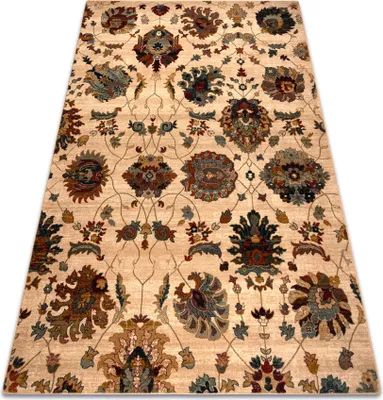 Obrázek produktu pro Vlněný koberec OMEGA LATICA květiny krém béžový 300x400 cm