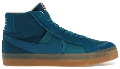 Obrázek produktu pro Nike SB Zoom Blazer Mid PRM Plus, barva: zelená (Green Abyss), podrážka: gumová (Gum), velikost: EU 37,5