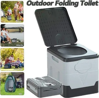 Produktbild von Famanu Toilettopf mit Deckel - Tragbares WC für Camping und Reisen
