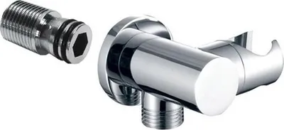 Immagine prodotto di Mereo Presa a muro con supporto doccia, rotonda, ottone cromato - CB700C