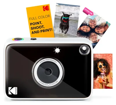 Produktbild von Kodak Printomatic+ Sofortbild-Digitalkamera, Zink-Fotopapier 2x3 (5,1x7,5 cm) 10