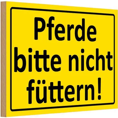 Produktbild von vianmo Holzschild 12x18 cm Pferde nicht füttern Warnschild Hinweisschild