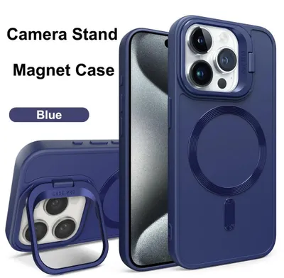 Obrázok produktu pre Puzdro na stojan, magnetické, odolné proti nárazom, modré-b, pre iPhone 13