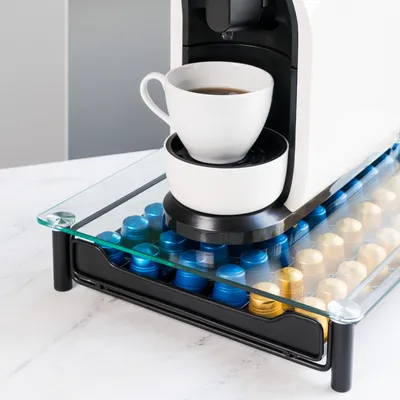 Produktbild von Navaris Kapselspender für die Kaffeemaschine - Kaffeekapsel Halter Aufbewahrungsbox für Nespresso Kapseln - Kaffee Kapselständer Kapsel Schublade