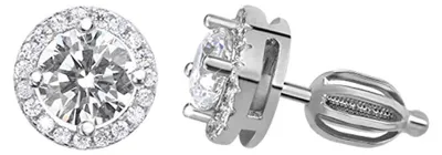 Produktbild von Silver earrings with zircons AGUP1610S