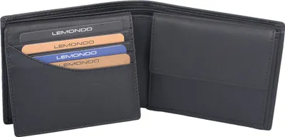Produktbild von Leder Geldbörse, Scheintasche LEMONDO schwarz, Herrenbörse