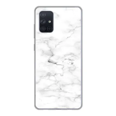 Produktbild von MuchoWow® Handyhülle Schutzhülle Hülle für Samsung Galaxy A51 Marmor - Weiß - Grau Silikon Softcase Handy Hülle - Schutzabdeckung