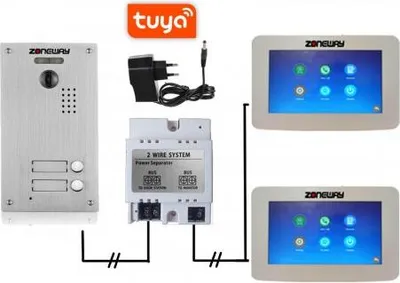Obrázek produktu pro Set WIFI P2P TUYA videozvonku | ZONEWAY ZW-777 + ZW-738-2