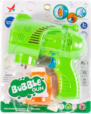 Produktbild von Seifenblasenpistole mit LED-Licht & 130ml Flüssigkeit - Elektrische Bubble Machine Kinder