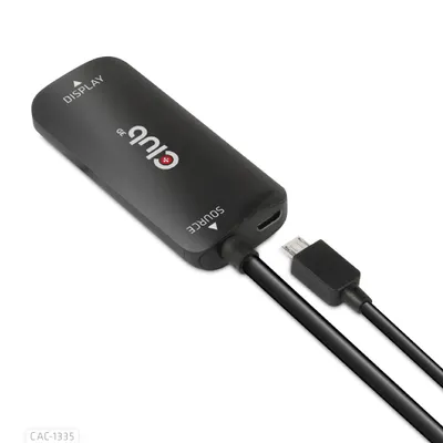 Produktbild von CLUB3D HDMI + Micro USB to DisplayPort™ 4K120Hz or 8K30Hz M/F Active Adapter