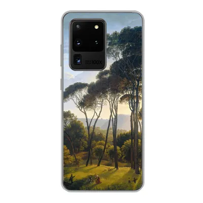 Produktbild von MuchoWow® Handyhülle Schutzhülle Hülle für Samsung Galaxy S20 Ultra Italienische Landschaft mit Zirbelkiefer - Hendrik Voogd - Kunst Silikon Softcase Handy Hülle - Karteninhaber