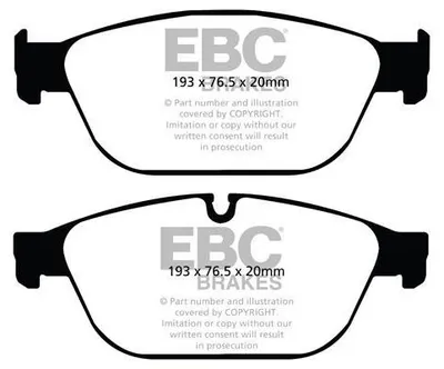 Immagine prodotto di Set di pastiglie freno anteriori EBC Brakes per AUDI A6 Avant (4G5, 4GD, C7) DP42087R