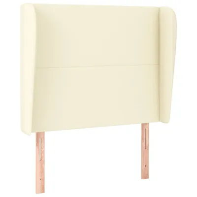 Produktbild von vidaXL Kopfteil mit Ohren Creme 93x23x118/128 cm Kunstleder