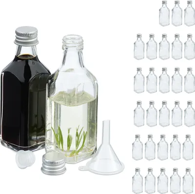 Produktbild von relaxdays Małe butelki w zestawie 50 ml