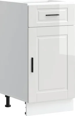 Produktbild von Küchenunterschrank Porto Hochglanz-Weiß Holzwerkstoff