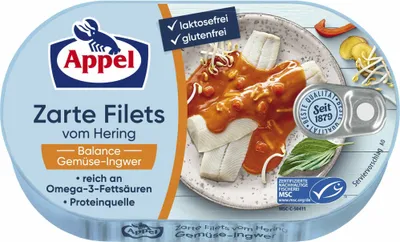 Obrázok produktu pre Filety zo sleďa Appel Wellness Balance s pikantným zázvorom 200g