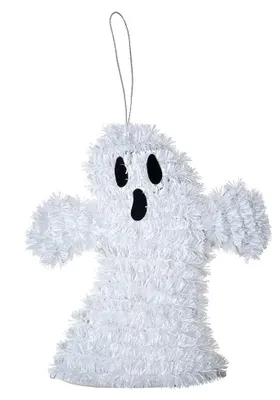 Zdjęcie produktu dla Clayre & Eef Dekoracja na Halloween Duch 15x3x16 cm Biały Plastik