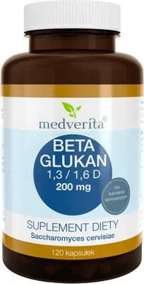 Produktbild von MEDVERITA Beta Glucan 1,3/1,6 D 200 mg IMMUNITÄT 120 Kapseln