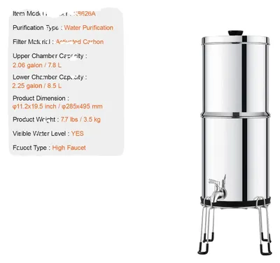 Image de Système de filtration d'eau, capacité de 8,5 litres, remplacement du filtre, type 1