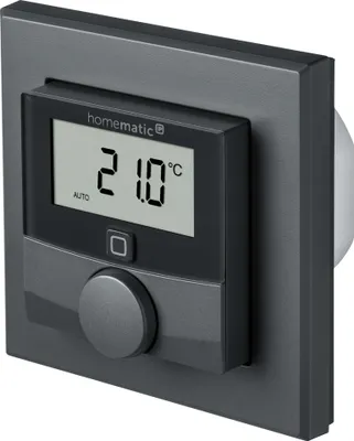 Obrázok produktu pre Homematic IP 159928A0, Digitálny termostat, 869,65 MHz, Antracit, IP20, 160 m, Tlačidlá, Otočné