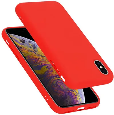 Produktbild von Cadorabo Schutzhülle für Apple iPhone X / XS Hülle in Rot Handyhülle Case Cover TPU Etui