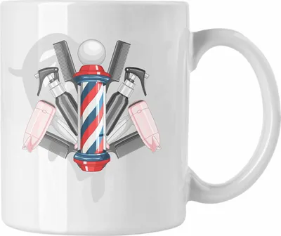 Produktbild von Trendation - Friseurin Tasse Geschenk Schere Grafik Frisörin Geschenkidee Geburtstag Weihnachten Lustig Hair Stylistin (Weiß)