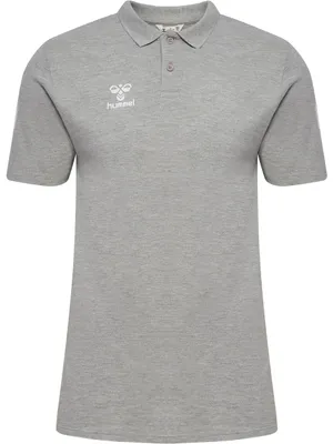 Zdjęcie produktu dla Koszulka polo Hummel Go 2.0 Chevron z krótkim rękawem, szara, rozmiar XS, męska, szara, XS