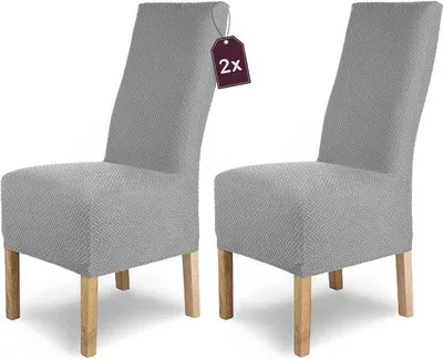 Produktbild von Famanu Stuhlhussen Set von 2 - Elastische Microfaserhussen für Freischwinger