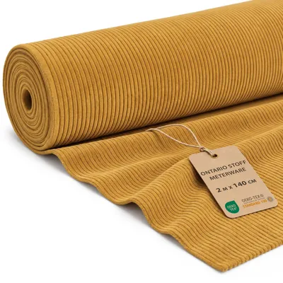 Produktbild von Cordstoff Meterware Cord Stoff Polsterstoff Möbelstoff 2 m x 140 cm Toffee