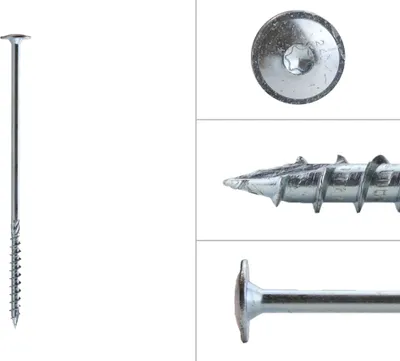 Produktbild von Tellerkopfschrauben Verzinkt 10 x 240 mm Torx 40 - Schachtel 25 Stück