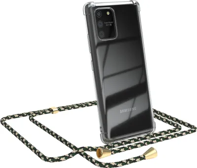 Produktbild von EAZY CASE Handykette kompatibel mit Samsung Galaxy S10 Lite, Handyhülle mit Umhängeband, Handykordel, Schutzhülle Clear, Band in Grün