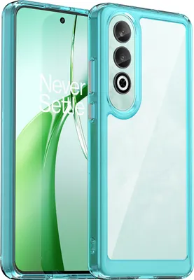 Produktbild von Schutzhülle für OnePlus Nord CE4 Klar Rückseite Stoßfeste TPU Silikon Bumper Hülle Hellblau