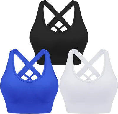 Produktbild von Sport-BH mittlere Belastbarkeit, ohne Bügel, herausnehmbare Polsterung, für Yoga