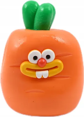 Produktbild von Premium Karotte Antistress Quetschspielzeug Orange für Kinder Entspannung Geschenkidee 10cm