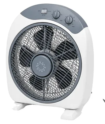 Produktbild von 360° oszillierender Standventilator, 38 x 40 cm, 3 Geschwindigkeitsstufen, 230V 50Hz, einstellbarer Timer 0-3 Stunden, leiser Betrieb