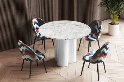 Produktbild von Design Esstisch Tisch HRE-111 rund Hochglanz Esszimmer 100 x 75 cm
