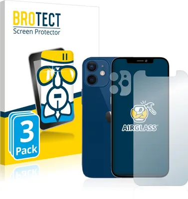 Produktbild von 3x BROTECT Schutzglas für Apple iPhone 12 mini (Display+Kamera) Schutzfolie Panzer Folie Glas Display Schutz klar