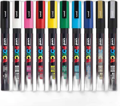 Zdjęcie produktu dla kolorowy marker akrylowy uni Posca PC-3M, 0,9-1,3 mm, czarny