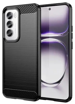 Zdjęcie produktu dla Techsuit - Carbon Silicone etui do Oppo Reno12 - czarne