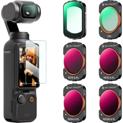 Produktbild von Magnetisches Filter Set für DJI OSMO Pocket 3, 6er Pack UV, CPL, ND/PL Filter, Aluminiumrahmen