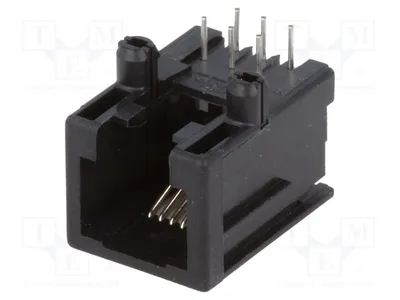 Image de 1 x Connecteur traversant (THT) 215876-1, connecteur RJ12, broches : 6, profil bas, système : 6p6c